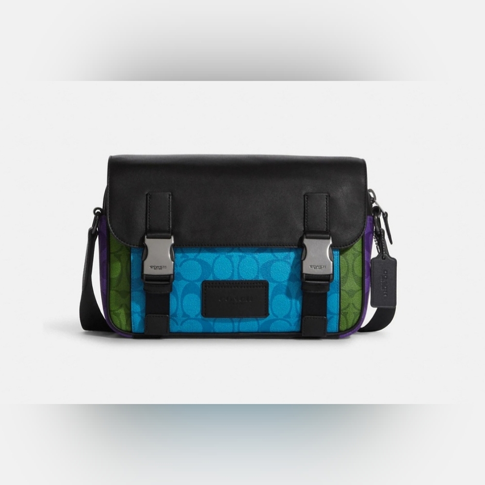 Coach Track Colorblock in Signature Leather &  Coach Large Wireless Earbud case